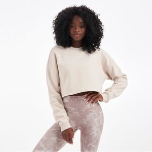 Vuori Cream Cropped Sweater